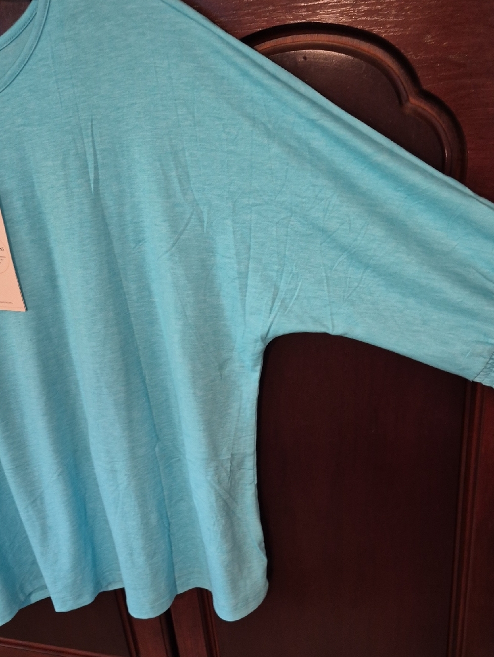 NEW Turquoise Top XL    3/4 Sleeve DOKOTOO - Picture 7 of 7